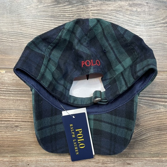 Polo Ralph Lauren Blackwatch Plaid Cotton Chino Cap Hat Adjustable Strap NWT - Picture 7 of 7